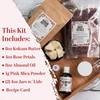 Better Shea Butter Body Butter Making Kit Includes Kokum Butter Almond Oil Dry Rose Petals Pink Mica 2 Jars DIY Recipe C