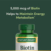 Nature's Bounty Biotin, Supports Metabolism for Cellular Energy and Healthy Hair, Skin, and Nails, 5000 mcg, 150 Softgels online at globaldelivered