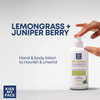 Kiss My Face DeStress Hand Body Lotion Lemongrass Juniper Berry Soothing Rhodiola Rosea With Hemp Seed Oil Ashwagandha V