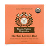 Moon Valley Organics Herbal Lotion Bar in Bergamot Geranium Moon Melt Bar Calendula and Comfrey Beeswax Heal and Restore