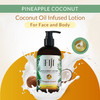 Coco Fiji Face Body Lotion Infused With Coconut Oil Lotion for Dry Skin Moisturizer Face Cream Massage Lotion for Women
