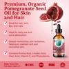Bella Terra Oils Organic Pomegranate Seed Oil 8 oz Rich in Nutrients for Skin Hydration ColdPressed from Organic Pomegra