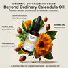 Organic Calendula Oil For Sensitive Skin USDA Certified 100 Natural Plant Based Lightweight Unscented Gentle Soothing Oi