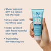 Blue Lizard Sheer Face Mineral SPF 50 Sunscreen Lotion 100 Mineral Formula Blue Light Protection Lightweight No White Ca