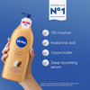 NIVEA Cocoa Butter Body Lotion for Dry Skin with Hyaluronic Acid Cocoa Butter and Deep Nourishing Serum 72Hour Body Mois