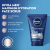 NIVEA MEN Maximum Hydration Face Scrub with Provitamin B5 and Aloe Vera Exfoliating Face Wash Deeply Cleanses to Unclog