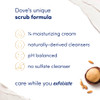 Dove Scrub Macadamia Rice Milk Body Scrub Exfoliates and Deeply Nourishes for Smooth Radiant Skin 15 oz