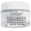 DelfantiMilano COLLAGEN REJUVENATING AND NOURISHING Night Cream Face and Neck Moisturizer with BLACK PEARL and RED ALGAE