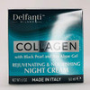 DelfantiMilano COLLAGEN REJUVENATING AND NOURISHING Night Cream Face and Neck Moisturizer with BLACK PEARL and RED ALGAE