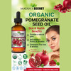 Mayans Secret USDA Certified Organic Pomegranate Seed Oil for Skin Repair Large 4oz Glass Bottle Cold Pressed and Pure R