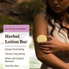 Moon Valley Organics Herbal Lotion Bar in Lavender Moon Melt Bar Calendula and Comfrey Beeswax Heal and Restore Chapped