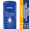 NIVEA Nourishing In Shower Lotion Body Lotion for Dry Skin 135 Fl Oz BottlePack of 3