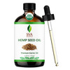 SVA ORGANICS Hemp Seed Oil Cold Pressed 4oz 118 ml Premium Carrier Oil With Dropper For Skin Care Hair Care Scalp Massag