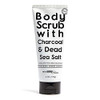 BioMiracle Body Scrub with Charcoal Dead Sea Salt AntiCellulite Skin Firming Tightening Natural Body Scrub with Herbal E
