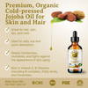 Bella Terra Oils Organic Jojoba Oil 2oz Capturing the Essence of Pure Organic Jojoba Bursting with Silicon Palmitic Acid