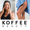 Koffee Beauty Aloe and Green Tea Coffee Scrub 4 oz Organic Exfoliating Body Scrub Face Exfoliator with Soothing Hydratin