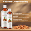 Plant Guru Sweet Almond Oil 16 fl oz Cold Pressed Carrier 100 Pure Natural For Skin Body Face and Hair Growth Moisturize