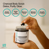 Juman Dead Sea Minerals Activated Charcoal Body Scrub with Chamomile Extract Detoxifies and Renews Skin SlS Paraben Free