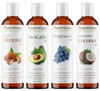 Carrier Oil Variety Set 4 oz Cold Pressed 100 Pure Natural Sweet Almond Avocado Coconut Fractionated Grapeseed for Aroma