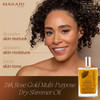 MAKARI 24K Rose Gold MultiPurpose Dry Shimmer Oil 338 fl oz Body Shimmer Oil for Face Hair and Body Shimmer Body Oil wit