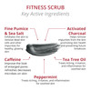 Visha Skincare Fitness Scrub 5 In 1 Body Exfoliator Infused With Caffeine Absorbs Odor Cleanses And Decreases Shave Bump