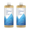Home Health Castor Oil 32 fl oz Pack of 2 Conditioning Oil for Body Skin Brows NonGMO USDACertified Organic Cold Pressed