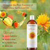 Safflower Oil 16 fl oz High Oleic Cold Pressed 100 Pure Natural Carrier Oil for Skin Face Body and Hair Great for DIY Cr
