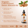 Bella Terra Oils Organic Sweet Almond Oil 4oz A Symphony of Vitamin E Oleic Acid Pure ColdPressed Essence Luxe Touch for