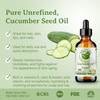 Bella Terra Oils Cucumber Seed Oil 16oz A Tribute to Cucumbers Vitality Packed with Silica Tocopherols An Essential for