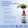 Bella Terra Oils Black Seed Oil 4 oz Harness the Power of Nigella Sativa Abundant in Thymoquinone Essential Fatty Acids