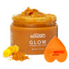 Minimo Glow Turmeric Face Scrub Unscented With Heart Applicator Infused with Turmeric Manuka Honey Cinnamon and Chamomil