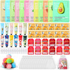 Heigble 84 Pcs Spa Themed Party Supplies Facial Masks Patches Lip Balm Hand Cream Bombs Compressed Towel Organza Bags Sp