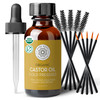 Pure Body Naturals Castor Oil for Eyelashes and Eyebrows 1 Fl Oz Nourishing Brow Lash Growth Serum Organic Hexane Free C