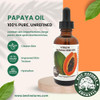 Best Natures Cosmetics Pure Papaya Seed Oil ColdPressed Organic Papaya Oil for Face Skin and Hair AntiAging Moisturizer