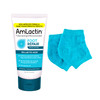 AmLactin Foot Repair Cream with Moisturizing Socks Therapeutic Foot Cream for Dry Cracked Heels and Feet NoScrub Exfolia