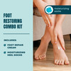 AmLactin Foot Repair Cream with Moisturizing Socks Therapeutic Foot Cream for Dry Cracked Heels and Feet NoScrub Exfolia