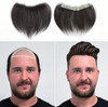 Meiverah Frontal Hairpiece for Men Natural Black Hair Extension Hairline Loss Straight Tape in Human Hair Toppers Replac