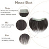 Meiverah Frontal Hairpiece for Men Natural Black Hair Extension Hairline Loss Straight Tape in Human Hair Toppers Replac