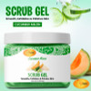 SPA REDI Exfoliating Scrub Pumice Gel Cucumber Melon 16 oz Manicure Pedicure and Body Exfoliator Infused with Hyaluronic
