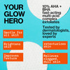 Pacifica Glow Baby Brightening Peel Pads 10 AHA BHA Exfoliating Face Pads for Glowing Skin Resurfacing Glycolic Acid Sal