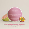 Deep Steep Sugar Scrub Passion Fruit Guava 8 oz Exfoliating Body Scrub with Organic Coconut Oil Shea Butter Argan Oil Ve