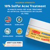 De La Cruz 10 Sulfur Ointment Travel Size Cystic Acne Treatment for Face and Body Daily 10 Min Spot Treatment Mask Safe