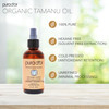 PURA DOR 4 Oz Organic Tamanu Oil USDA Certified 100 Pure Natural Cold Pressed Carrier Oil Premium Grade Moisturizer For
