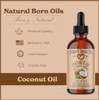 Coconut Oil Fractionated 8oz Organic ColdPressed NonGreasy Skin Moisturizer Hair Shine Enhancer Natural Born Oils