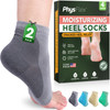 Moisturizing Socks for Dry Cracked Heel Treatment 4Pack Gel Heel Socks Foot Care Spa Pedicure Socks Gifts for Women Sili