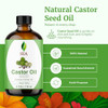 SVA Castor Seed Oil 4 Fl Oz 100 Natural Cold Pressed Castor Oil for Face Skin Care Hair Care Scalp Massage Body Massage