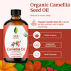 SVA Camellia Seed Oil Organic 4 Fl Oz 100 Natural Cold Pressed Organic Camellia Oil for Face Skin Care Hair Care Scalp M