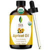 SVA Apricot Seed Oil Organic 4 Fl Oz 100 Natural Cold Pressed Organic Apricot Oil for Face Skin Care Hair Care Scalp Mas