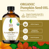 SVA Pumpkin Seed Oil Organic 4 Fl Oz 100 Natural Cold Pressed Organic Pumpkin oil for Face Skin Care Hair Care Scalp Mas