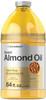 Horbach Sweet Almond Oil 64 fl oz for Hair and Skin Cold Pressed Hexane Free Bulk Size Carrier Oil Vegan NonGMO Cruelty